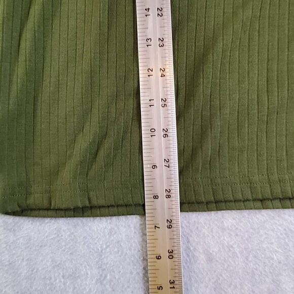 Coofandy Shirt Mens XL Green Ribbed Long Sleeve Half Zip Polo - Picture 3 of 7